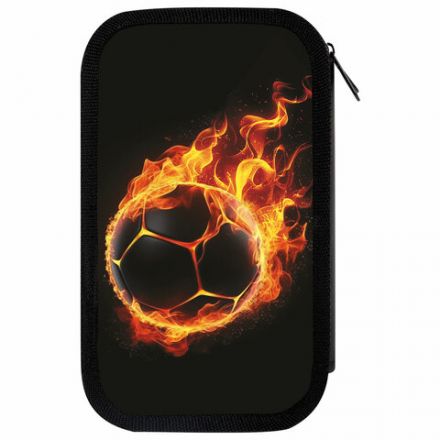 Пенал ЮНЛАНДИЯ, 3 отделения, картон с эффектом soft-touch, 19х11 см, "Fire ball", 273501 Пенал ЮНЛАНДИЯ, 3 отделения, картон с эффектом soft-touch, 19х11 см, "Fire ball", 273501