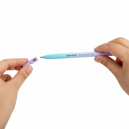Карандаш механический цанговый 2 мм, BRAUBERG "Grade" PASTEL, HB, встроенная точилка, корпус ассорти, 181961 Карандаш механический цанговый 2 мм, BRAUBERG "Grade" PASTEL, HB, встроенная точилка, корпус ассорти, 181961