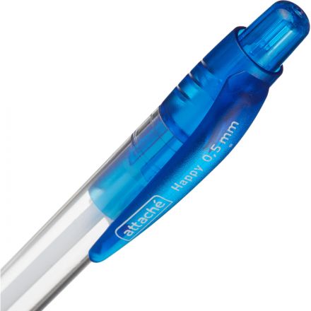 Ручка шариковая автоматическая Attache Happy синяя (толщина линии 0.5 мм)