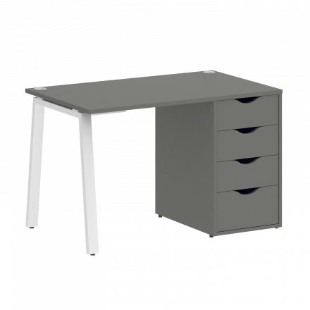 Home Office Стол письменный VR.SP-3-118.4.A Металлик/Белый металл 1180*720*750