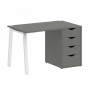 Home Office Стол письменный VR.SP-3-118.4.A Металлик/Белый металл 1180*720*750