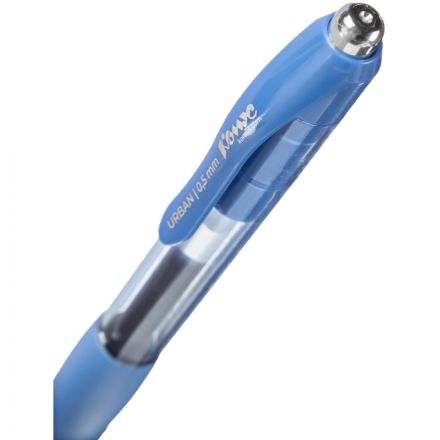 Ручка гелевая автомат. Комус Urban, синий ст., автом., с манжеткой Ручка гелевая автомат. Комус Urban, синий ст., автом., с манжеткой