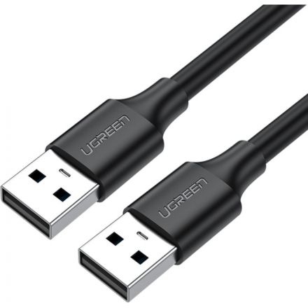 Кабель UGREEN US102 (10311) USB 2.0 A Male to A Male Cable.2м черный Кабель UGREEN US102 (10311) USB 2.0 A Male to A Male Cable.2м черный