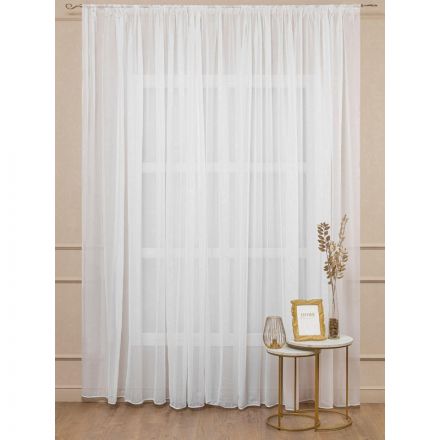 Тюль Amore Mio Однотонный креп Crep-8704-01 6,0x2,8 1 шт Белый