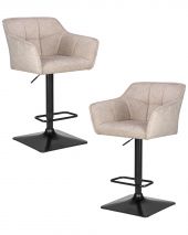 Набор 2 шт Стул барный DOBRIN RALF, бежевый твид (LEO26)