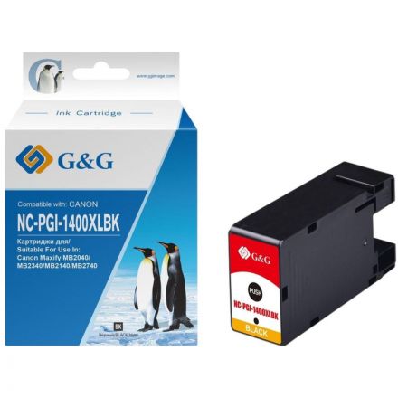 Картридж струйный G&G PGI-1400XL BK чер.  для Canon MB2050/MB2350/MB2040