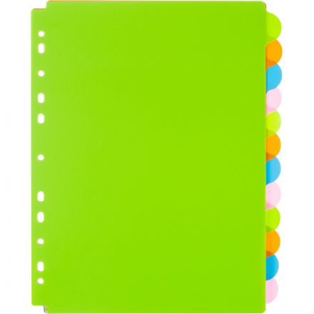 Разделитель листов Attache Selection А4+ пластиковый 12 листов разноцветный (246x305 мм)