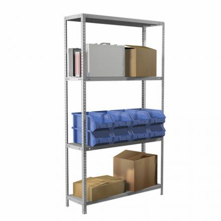 Стеллаж металлический BRABIX "MS KD-180/40-4", 1800х1000х400 мм, 4 полки, сборная стойка, 291115, S240BR144402 Стеллаж металлический BRABIX "MS KD-180/40-4", 1800х1000х400 мм, 4 полки, сборная стойка, 291115, S240BR144402