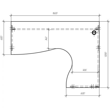 Стол Easy One правый (888,889) груша ароза Ш1600 Г1200 Стол Easy One правый (888,889) груша ароза Ш1600 Г1200