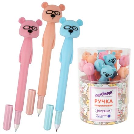 Ручка фигурная шариковая ЮНЛАНДИЯ "Мишка", мягкий силиконовый корпус, ассорти, СИНЯЯ, пишущий узел 0,7 мм, 143780 Ручка фигурная шариковая ЮНЛАНДИЯ "Мишка", мягкий силиконовый корпус, ассорти, СИНЯЯ, пишущий узел 0,7 мм, 143780