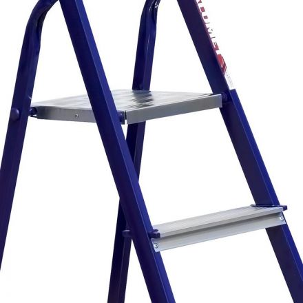 Стремянка Алюмет стальная окрашенная с алюминиевыми ступенями 8 ст. М8408