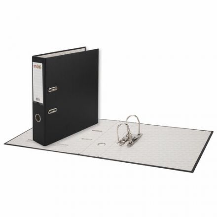 Папка-регистратор STAFF "Manager" с покрытием из ПВХ, 70 мм, без уголка, черная, 225187 Папка-регистратор STAFF "Manager" с покрытием из ПВХ, 70 мм, без уголка, черная, 225187