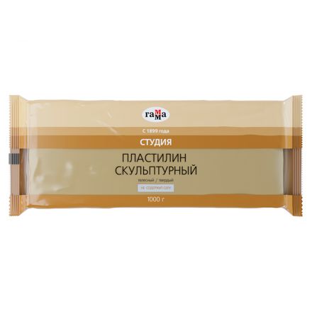 Пластилин скульптурный Гамма "Студия", телесный, твердый, 1кг, пакет Пластилин скульптурный Гамма "Студия", телесный, твердый, 1кг, пакет