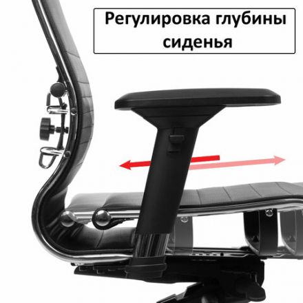 Кресло офисное МЕТТА "К-7-Т" хром, прочная сетка, сиденье и спинка регулируемые, черное Кресло офисное МЕТТА "К-7-Т" хром, прочная сетка, сиденье и спинка регулируемые, черное