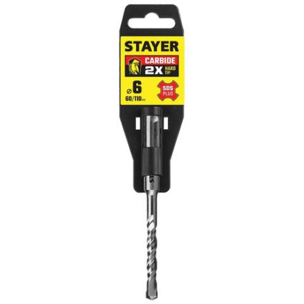 Бур по бетону STAYER 6x110 мм, хвостовик SDS PLUS, 2930-110-06_z02 Бур по бетону STAYER 6x110 мм, хвостовик SDS PLUS, 2930-110-06_z02