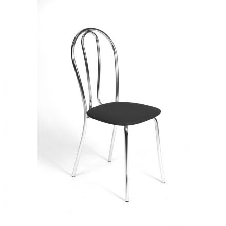 Стул для столовых UP_Венус каркас хром, к/з черный Z11 Стул для столовых UP_Венус каркас хром, к/з черный Z11