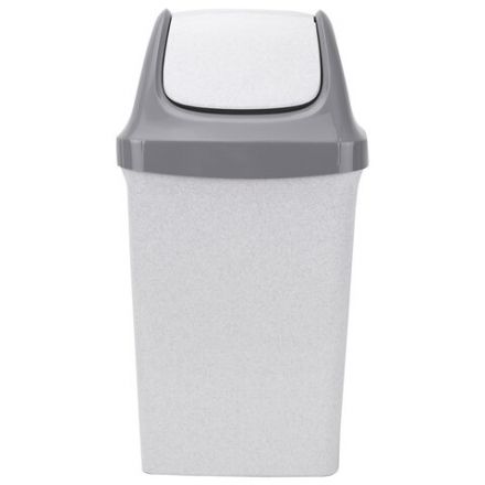 Ведро мусорное с КРЫШКОЙ (качающейся) 25 литров, "СВИНГ", 58х32х28 см, серое, IDEA, М 2463
