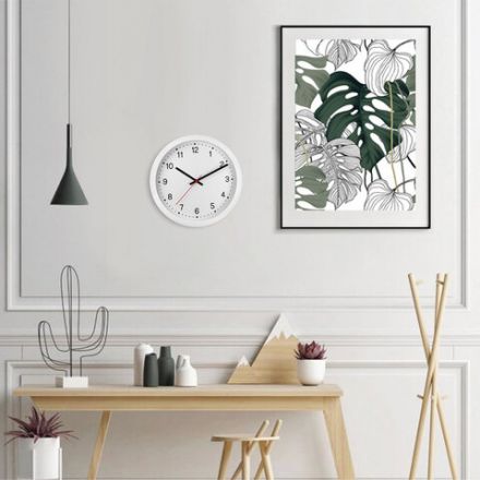 Часы настенные TROYKATIME (TROYKA) 75751701, круг, белые, белая рамка, 28х28х4 см Часы настенные TROYKATIME (TROYKA) 75751701, круг, белые, белая рамка, 28х28х4 см