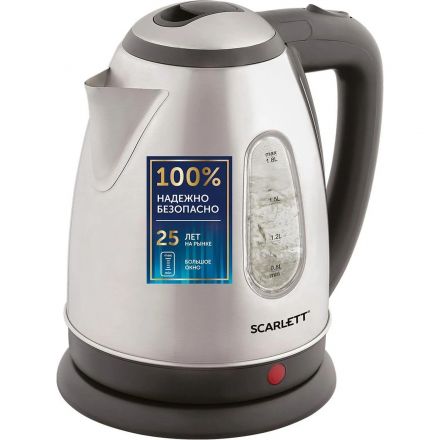 Чайник SCARLETT SC-EK21S88, сталь, 2200Вт, 1.8л Чайник SCARLETT SC-EK21S88, сталь, 2200Вт, 1.8л
