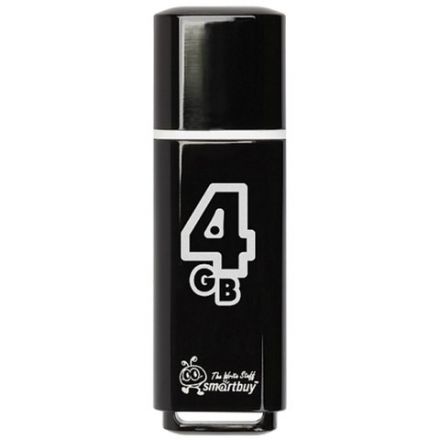 Флеш-диск 4 GB, SMARTBUY Glossy, USB 2.0, черный, SB4GBGS-K Флеш-диск 4 GB, SMARTBUY Glossy, USB 2.0, черный, SB4GBGS-K