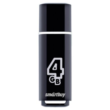 Флеш-диск 4 GB, SMARTBUY Glossy, USB 2.0, черный, SB4GBGS-K Флеш-диск 4 GB, SMARTBUY Glossy, USB 2.0, черный, SB4GBGS-K