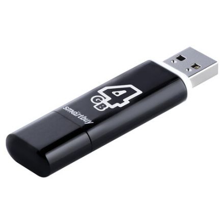 Флеш-диск 4 GB, SMARTBUY Glossy, USB 2.0, черный, SB4GBGS-K Флеш-диск 4 GB, SMARTBUY Glossy, USB 2.0, черный, SB4GBGS-K