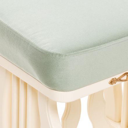 Банкетка Leset "Джульетта", Дуб шампань, V14 бирюзовый, Ткань Велюр