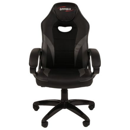 Кресло компьютерное BRABIX "Accent GM-161", TW/экокожа, черное/серое, 532576, 7083504 Кресло компьютерное BRABIX "Accent GM-161", TW/экокожа, черное/серое, 532576, 7083504