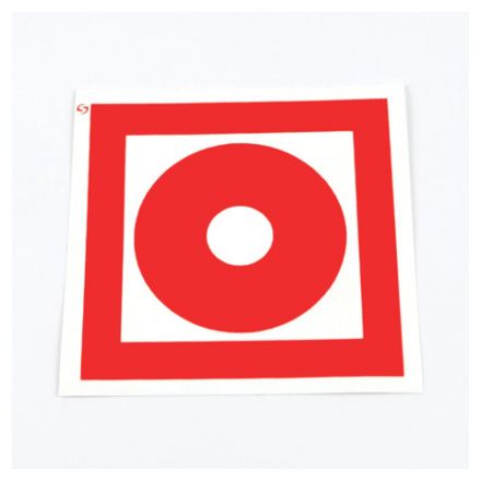 Знак пожарной безопасности "Кнопка включения пожарной автоматики", КОМПЛЕКТ 10 штук, 100х100 мм, пленка, F10 Знак пожарной безопасности "Кнопка включения пожарной автоматики", КОМПЛЕКТ 10 штук, 100х100 мм, пленка, F10