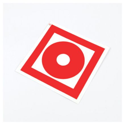 Знак пожарной безопасности "Кнопка включения пожарной автоматики", КОМПЛЕКТ 10 штук, 100х100 мм, пленка, F10 Знак пожарной безопасности "Кнопка включения пожарной автоматики", КОМПЛЕКТ 10 штук, 100х100 мм, пленка, F10