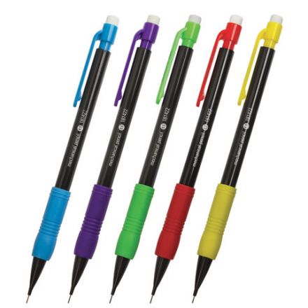 Карандаш механический 0,5 мм, STAFF "College" MP-422, ластик, резиновый грип, корпус черный, детали ассорти, 181422 Карандаш механический 0,5 мм, STAFF "College" MP-422, ластик, резиновый грип, корпус черный, детали ассорти, 181422