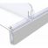 Разделитель пластиковый 10 мм x 1 м Т-профиль белый (10 штук в паковке, полочный)