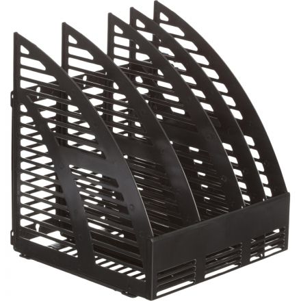 Вертикальный накопитель Attache пластиковый черный ширина 240 мм 4 отделения Вертикальный накопитель Attache пластиковый черный ширина 240 мм 4 отделения