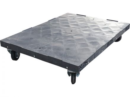 Тележка 800х600х170 черные резиновые колеса цв. чёрный