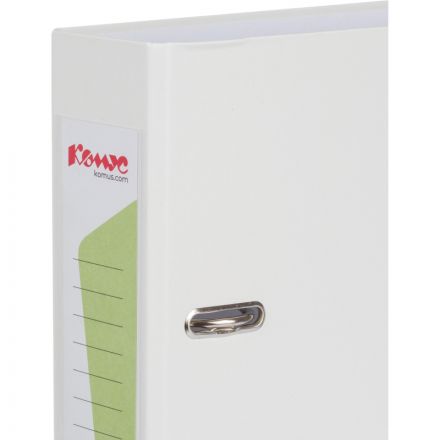 Папка-регистратор Комус Экономи 75мм белый жасмин,ПБП1,карм.кор.,мет.уг