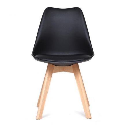 Стул Tetchair TULIP (mod. 73) , дерево/пластик/ПУ, 48.5*52.5*83cм, черный Стул Tetchair TULIP (mod. 73) , дерево/пластик/ПУ, 48.5*52.5*83cм, черный