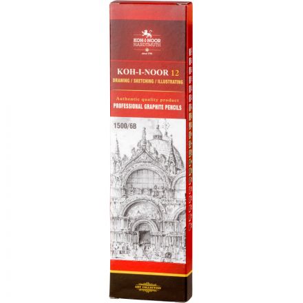 Карандаш чернографитный KOH-I-NOOR 1500/6B, б/ласт,150006B01170RU