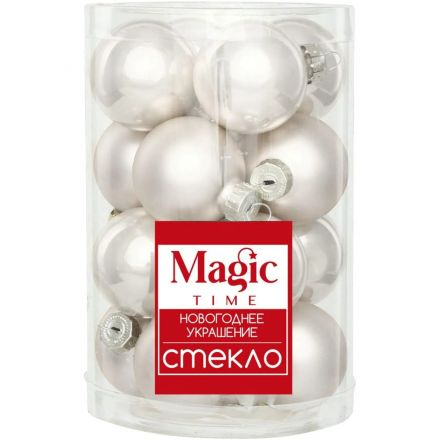 Игрушка новогодняя из стекла, набор из 20 штук 3x3x3см 95410