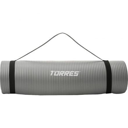 Коврик для йоги TORRES SOFT, YL10112, NBR(синт.каучук), толщина 1,2см/серый