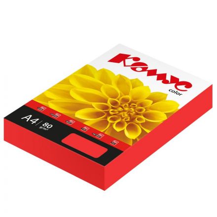 Бумага цветная Комус Color (красный интенсив), 80г, А4, 500 л. Бумага цветная Комус Color (красный интенсив), 80г, А4, 500 л.
