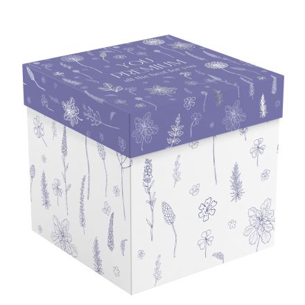 Коробка складная подарочная MESHU "Floral", (15*15*15см), отд фольгой Коробка складная подарочная MESHU "Floral", (15*15*15см), отд фольгой