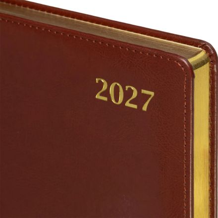 Ежедневник датированный 2027 Attache А5 168л 143x210 коричн (золотист срез) Ежедневник датированный 2027 Attache А5 168л 143x210 коричн (золотист срез)