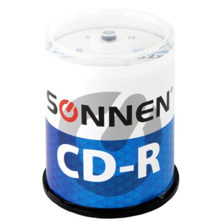 Диск CD-R SONNEN, 700 Mb, 52x, Cake Box (упаковка на шпиле) КОМПЛЕКТ 100 шт., 513533 Диск CD-R SONNEN, 700 Mb, 52x, Cake Box (упаковка на шпиле) КОМПЛЕКТ 100 шт., 513533