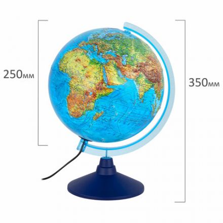 Глобус физический / политический GLOBEN "Классик Евро", 25 см, рельефный, с подсветкой, Ке022500195 Глобус физический / политический GLOBEN "Классик Евро", 25 см, рельефный, с подсветкой, Ке022500195