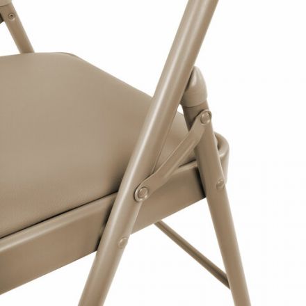 Стул складной BRABIX "Golf Plus CF-003 Комфорт", бежевый каркас, кожзам бежевый, 531567 Стул складной BRABIX "Golf Plus CF-003 Комфорт", бежевый каркас, кожзам бежевый, 531567