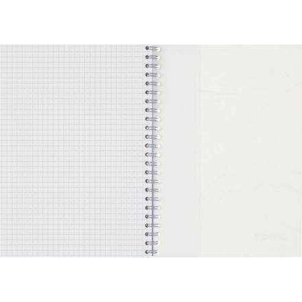 Тетрадь общая А5 80л Комус Мрамор Синий клетка,80г,греб,карт,фольга,УФ-лак