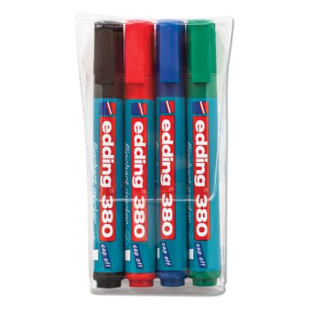 Маркеры для бумажного флипчарта EDDING 380, НАБОР 4 ЦВЕТА, НЕПРОПИТЫВАЮЩИЕ, 1,5-3 мм, E-380/4S Маркеры для бумажного флипчарта EDDING 380, НАБОР 4 ЦВЕТА, НЕПРОПИТЫВАЮЩИЕ, 1,5-3 мм, E-380/4S