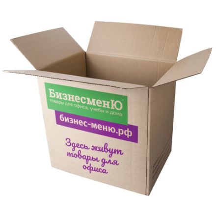 Гофроящик с логотипом, длина 370 х ширина 270 х высота 370 мм, марка Т22, профиль В, БИЗНЕСМЕНЮ, 440140 Гофроящик с логотипом, длина 370 х ширина 270 х высота 370 мм, марка Т22, профиль В, БИЗНЕСМЕНЮ, 440140