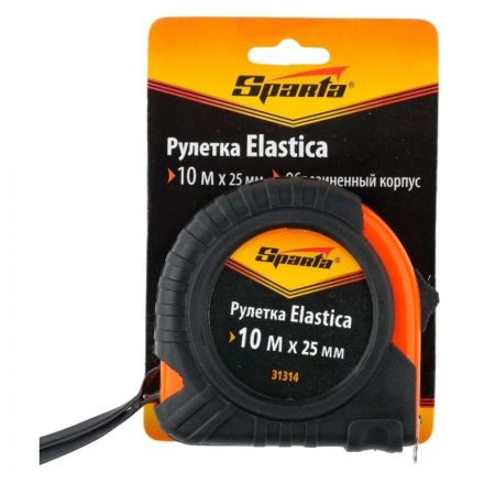 Рулетка Sparta Elastica 10м x 25мм с фиксатором Рулетка Sparta Elastica 10м x 25мм с фиксатором