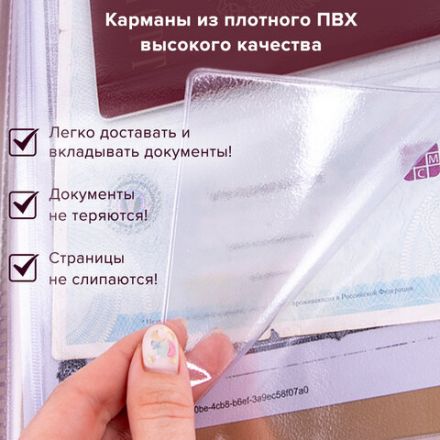 Папка для семейных документов с файлами (паспорта, свидетельства, полисы, СНИЛС) STAFF, 16 отделений, ПВХ, бежевая, 237808 Папка для семейных документов с файлами (паспорта, свидетельства, полисы, СНИЛС) STAFF, 16 отделений, ПВХ, бежевая, 237808